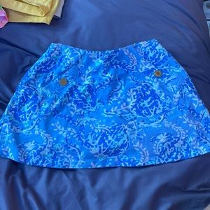 blue skirt